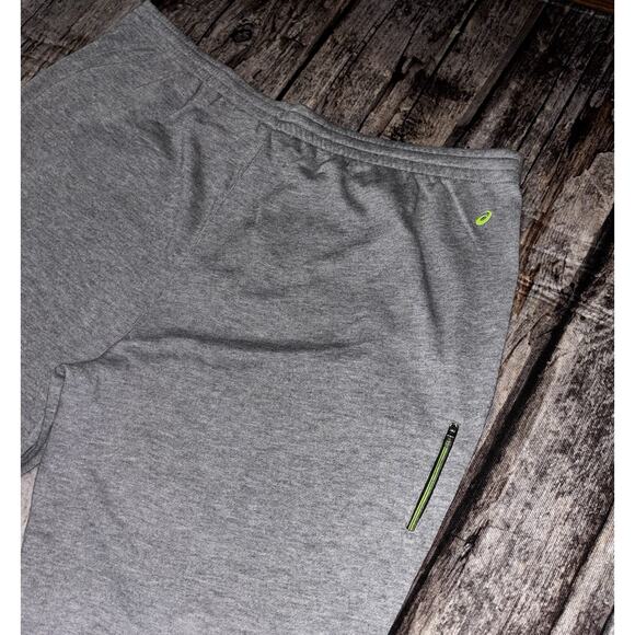 NEW Asics Jogger Sweatpants Fleece Mens 2XL Drawstring Gray MSRP $50 - Picture 7 of 7